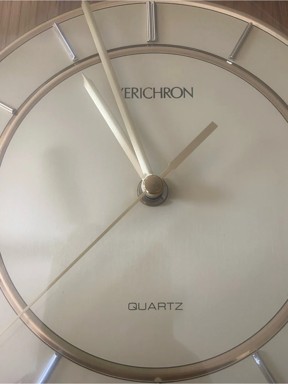 Vintage Verichron “Mod” Style Octagonal Shaped Wall Clock